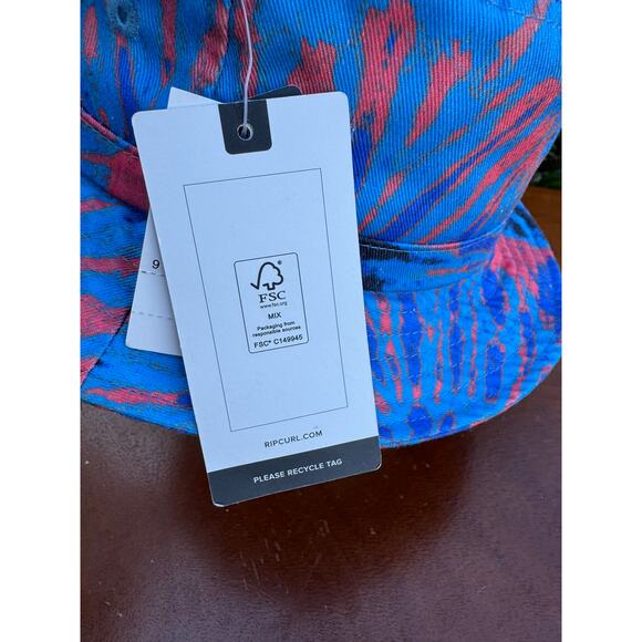 Rip Curl Cosmic Bucket Hat Youth Boys One Size Blue Black Orange NEW - Picture 3 of 11